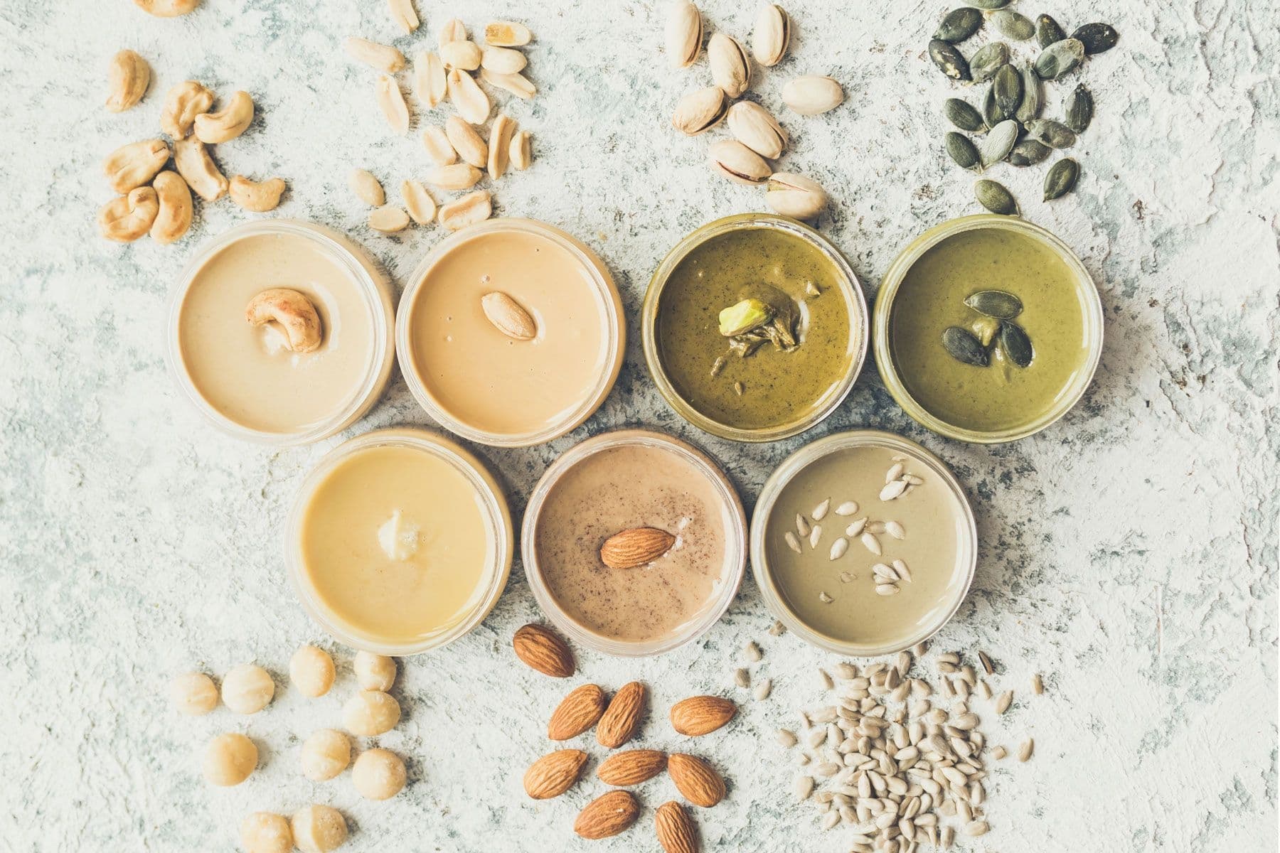 Go beyond peanuts and try the full range of metabolically healthy nut and seed butters, which are full of protein and healthy fat.